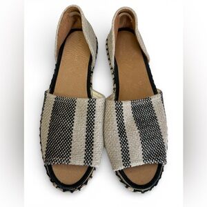 Maiden Lane Stripped Espadrilles Slip On Resort Vacation Sandal sz EU 40 US 9.5